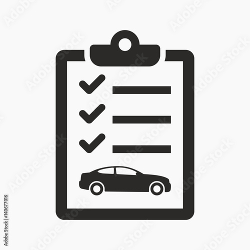 Car maintenance list icon