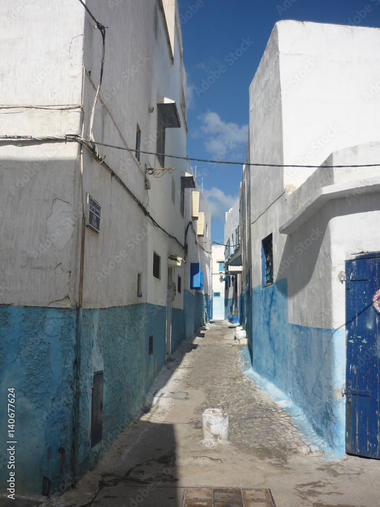 Small street in Kasbah of Rabat, Morocco