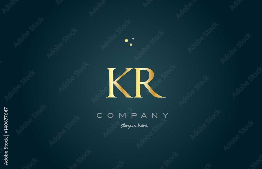 kr k r gold golden luxury alphabet letter logo icon template kr k r gold golden luxury alphabet letter logo icon template