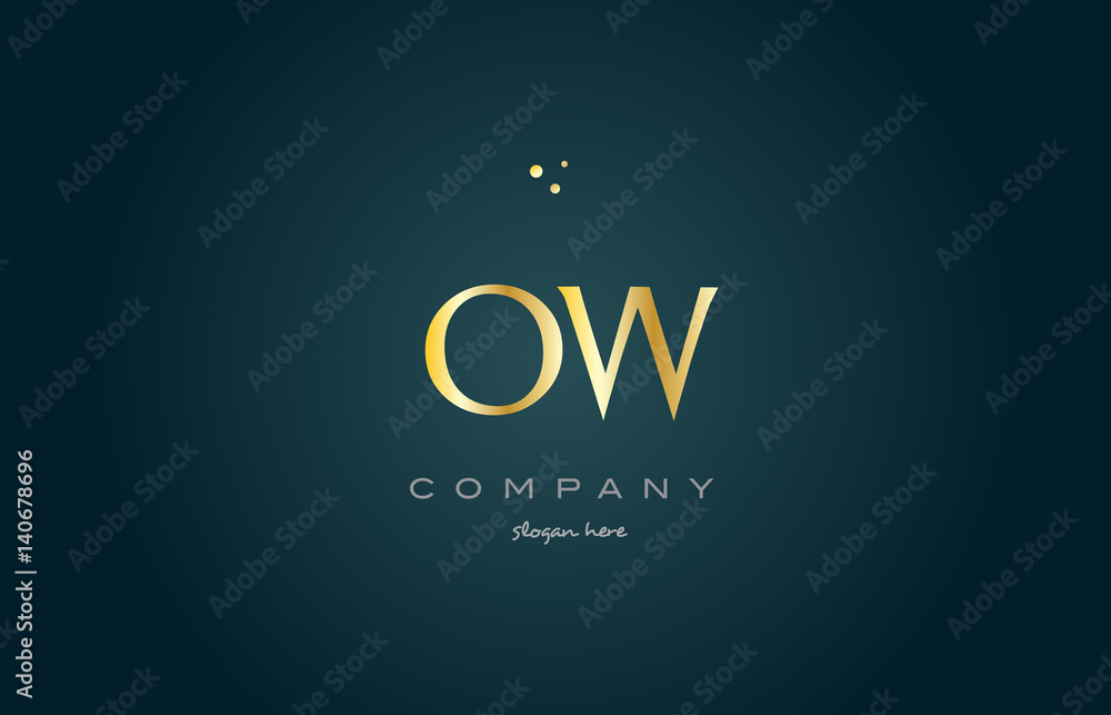 ow o w gold golden luxury alphabet letter logo icon template ow o w gold golden luxury alphabet letter logo icon template