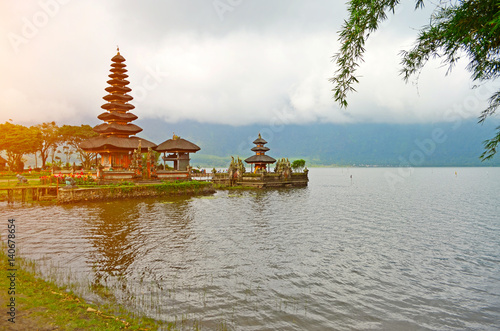 Pura Ulun Danu Bratan  Bali lake water mountain