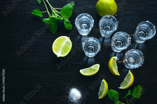 Silver tequila - Traditional Mexican drink