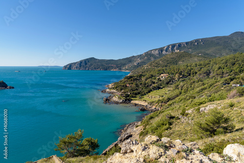 panoramic view from Porto Ercole, tuscany, italy