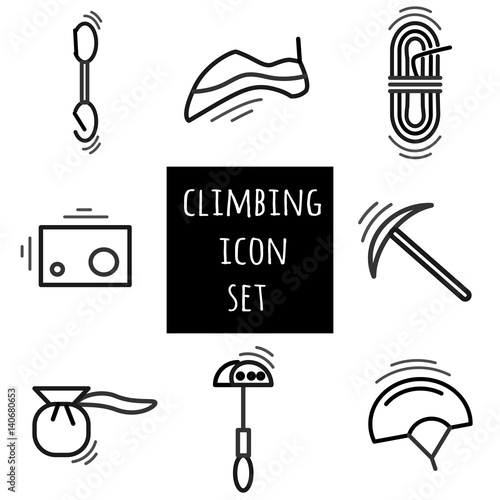 Sports thin line icon set for web and mobile. flat design.