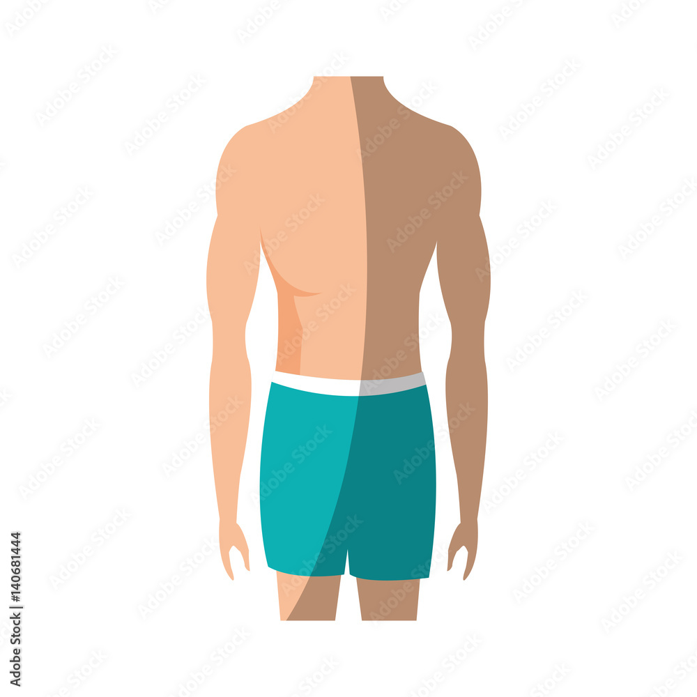 man body icon over white background. colorful design. vector illustration man body icon over white background. colorful design. vector illustration