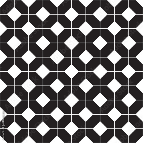 Stylish minimalistic black and white ornament. Seamless vector pattern