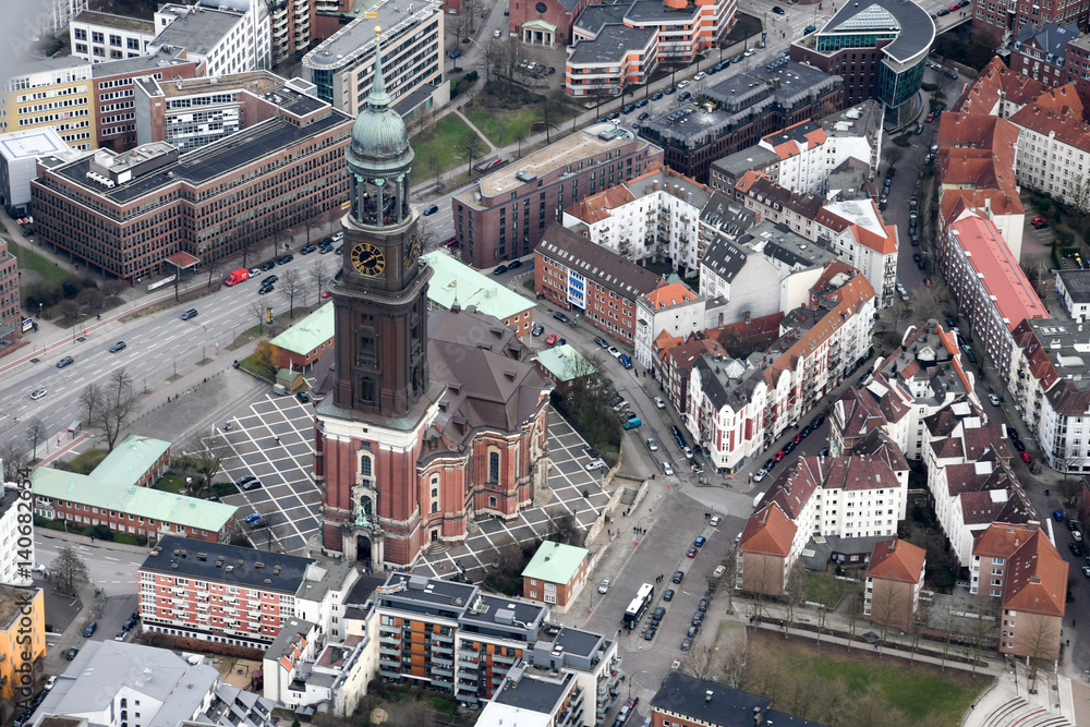 The north of Germany and Hamburg from above
