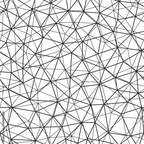 Vector abstract seamless line pattern with irregular triangles
