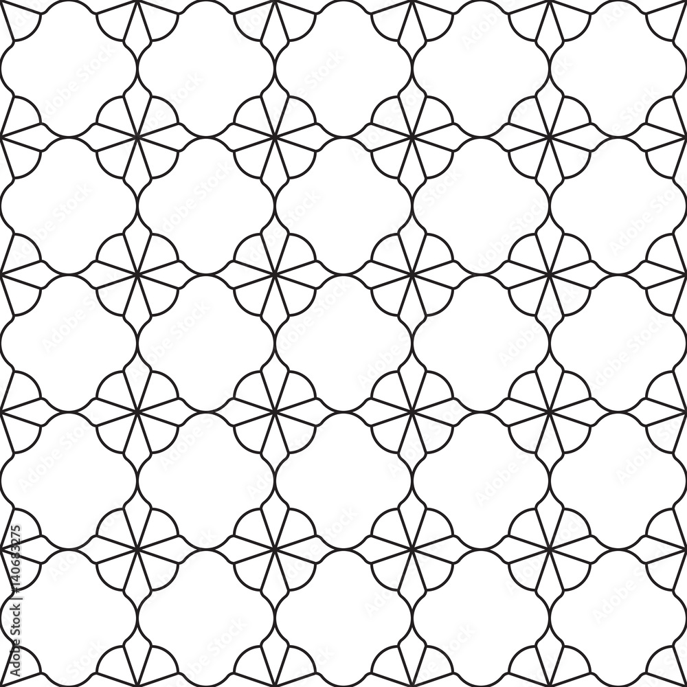 Fototapeta premium Seamless geometric vector pattern in oriental style
