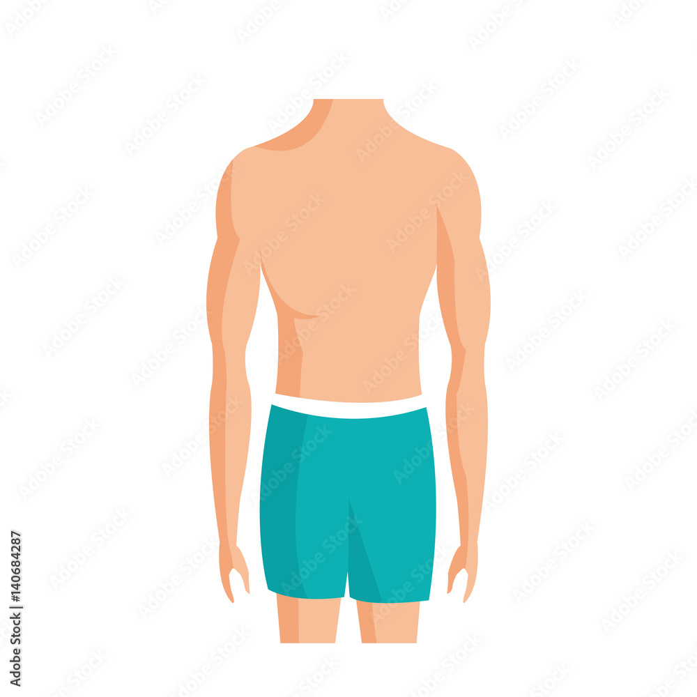 man body icon over white background. colorful design. vector illustration man body icon over white background. colorful design. vector illustration