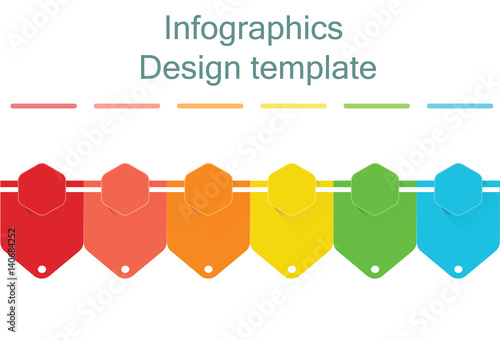 Business infographics tabs template for presentation, education, web design, banners, brochures, flyers. Vector illustration.