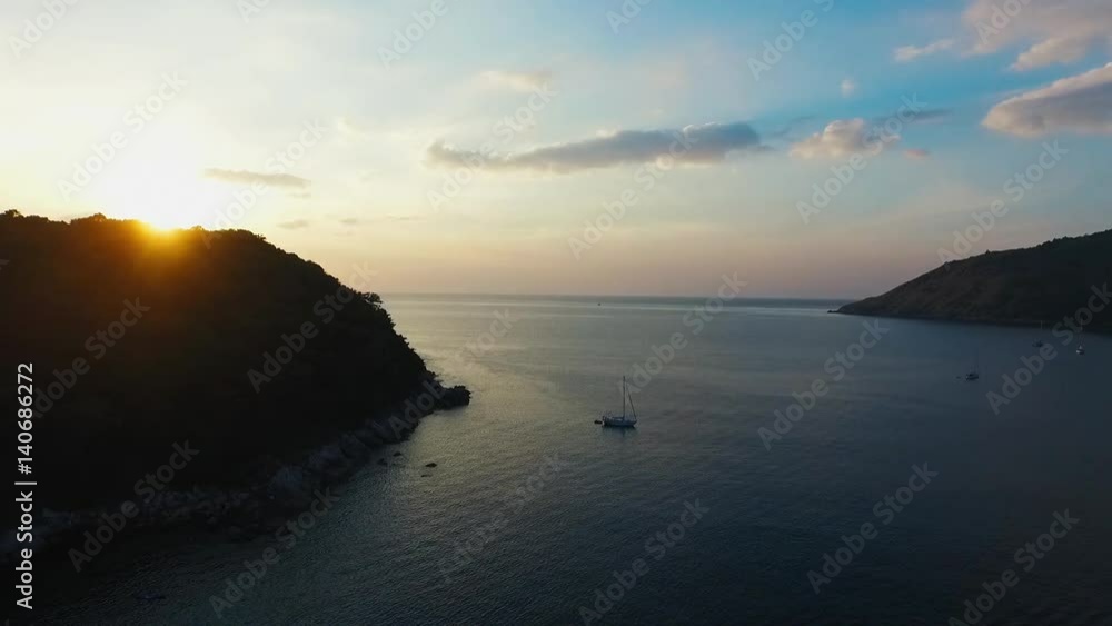 Aerial view of natures sheer limestone karsts tourist destination emerald green water, Phi Phi Island, Krabi, Thailand Aerial view of natures sheer limestone karsts tourist destination emerald green water, Phi Phi Island, Krabi, Thailand