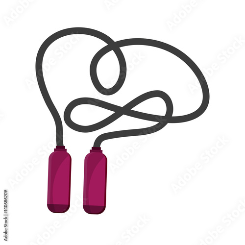 jump rope icon over white background. colorful design. vector illustration