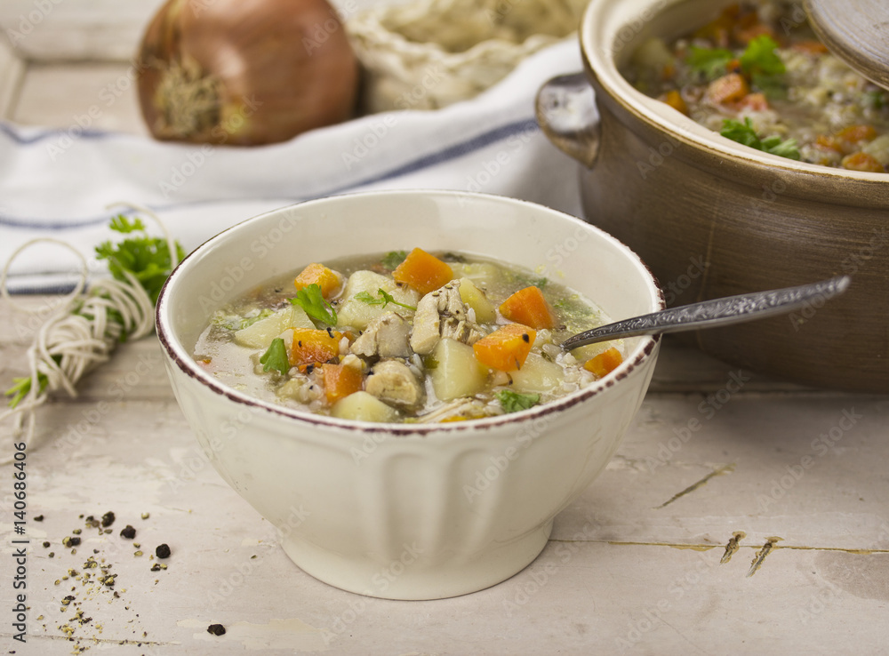 Krupnik Polish barley soup Krupnik Polish barley soup