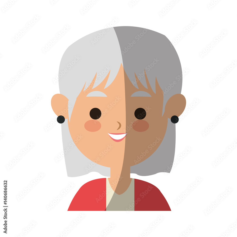 old woman cartoon icon over white background. colorful design. vector illustration old woman cartoon icon over white background. colorful design. vector illustration