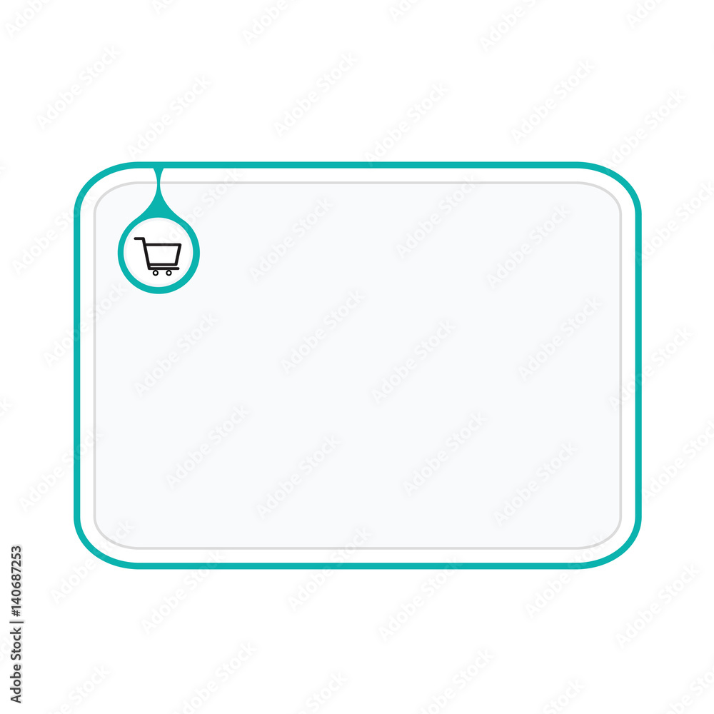 Infographic template. Frame to fill your text and Shopping Cart Icon. Vector image.