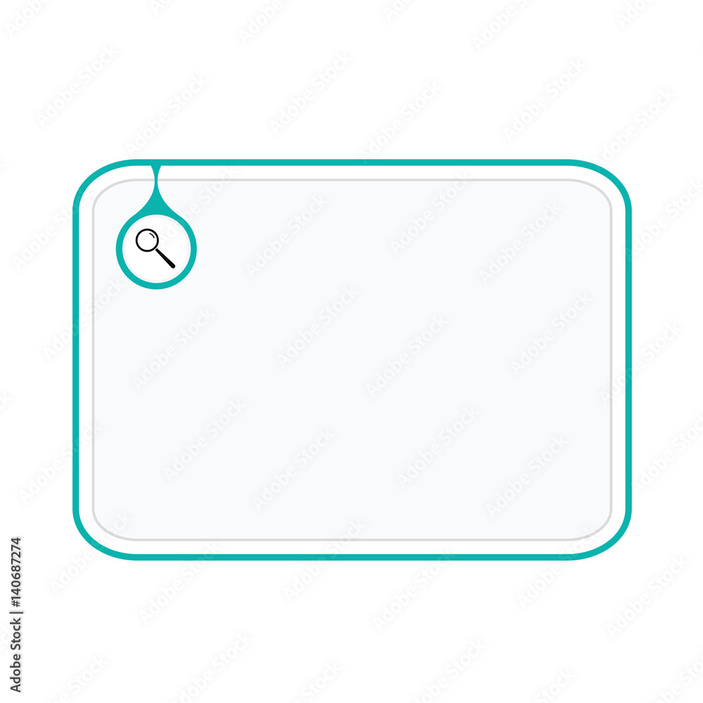 Infographic template. Frame to fill your text and magnifier icon. Vector image. Infographic template. Frame to fill your text and magnifier icon. Vector image.