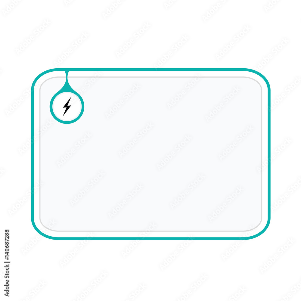Infographic template. Frame to fill your text and lightning icon. Vector image. Infographic template. Frame to fill your text and lightning icon. Vector image.