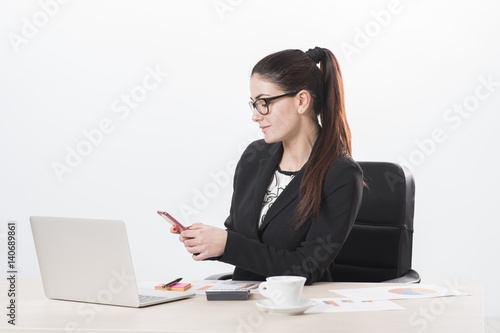 businesswoman using a cell phone