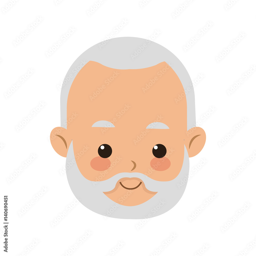 old man face cartoon icon over white background. colorful design. vector illustration old man face cartoon icon over white background. colorful design. vector illustration
