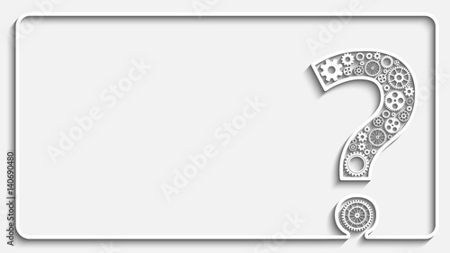 Question mark from gears