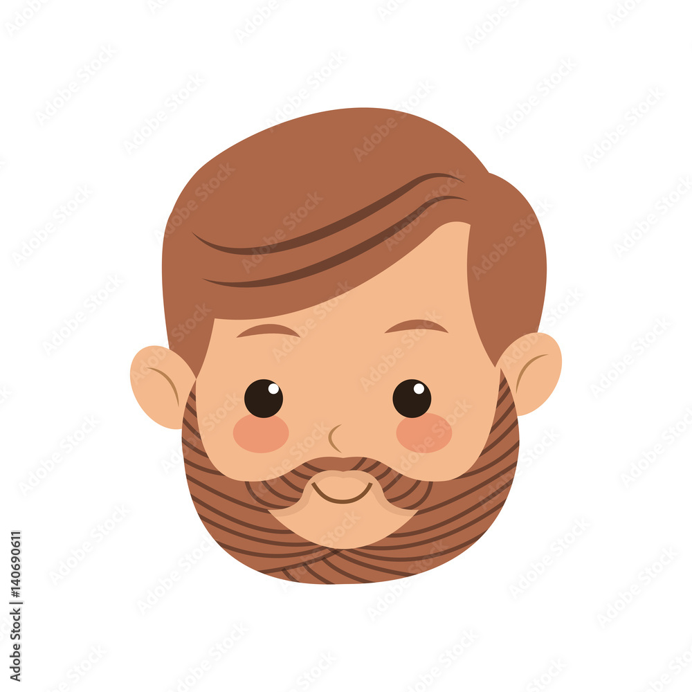 happy man face cartoon icon over white background. colorful design. vector illustration happy man face cartoon icon over white background. colorful design. vector illustration