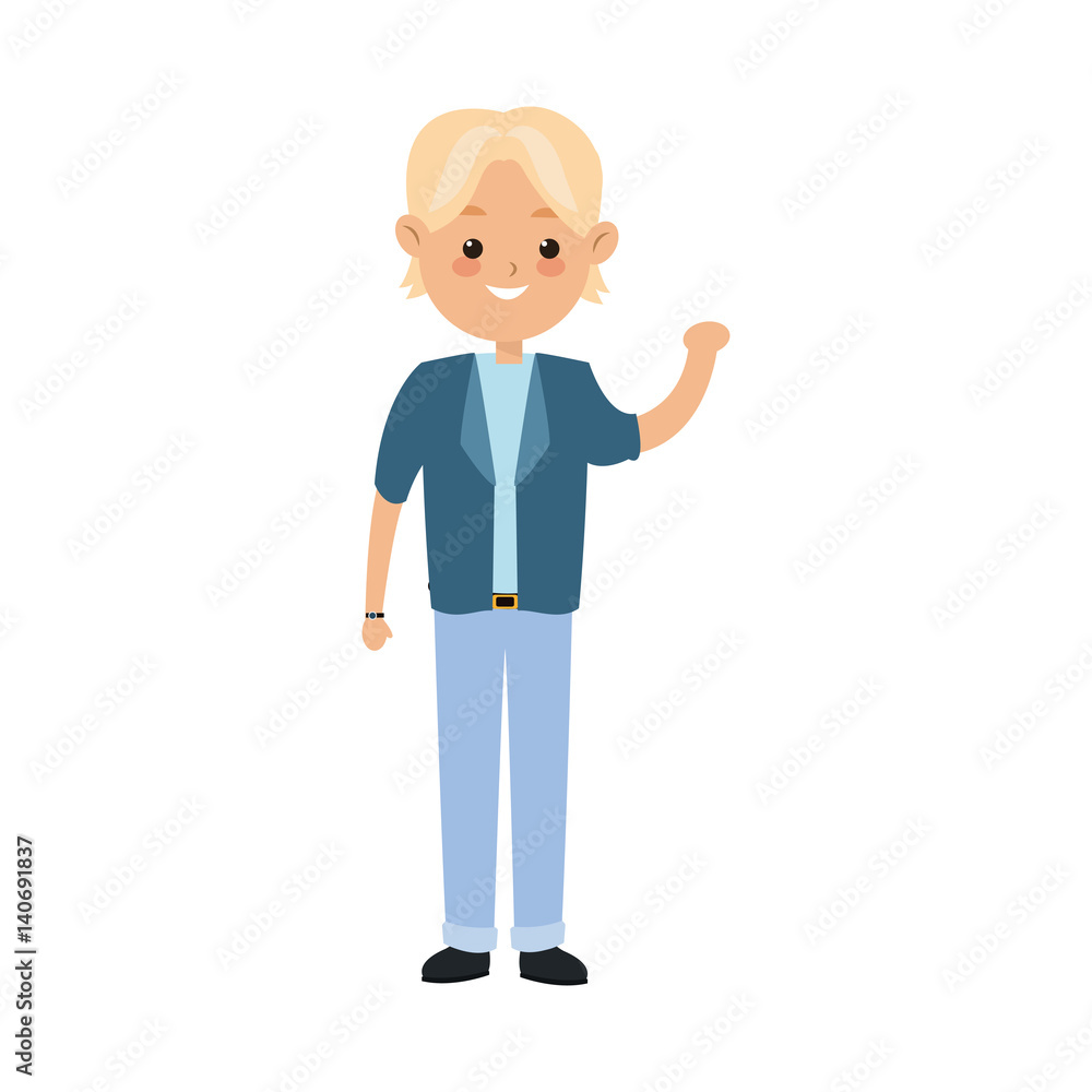 happy boy cartoon icon over white background. colorful design. vector illustration happy boy cartoon icon over white background. colorful design. vector illustration