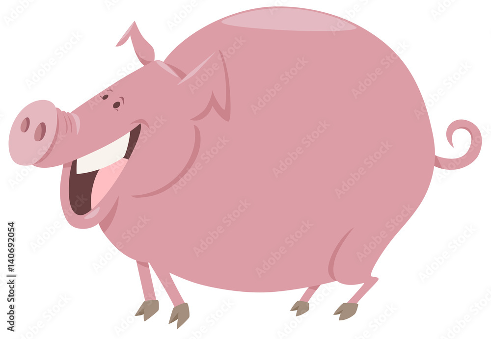 cartoon pig farm animal character cartoon pig farm animal character
