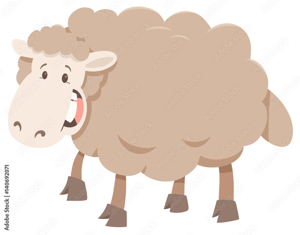 cartoon sheep animal character cartoon sheep animal character