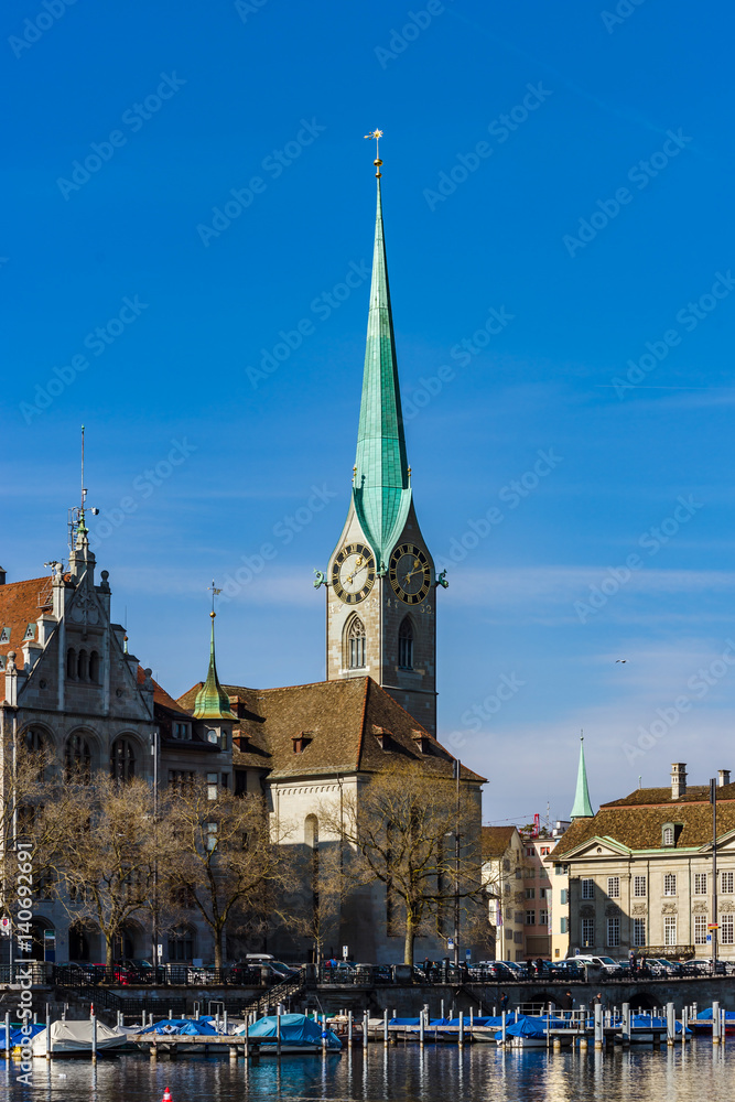 Architectural details, old center of Zurich