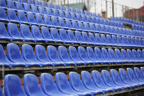 Row of blue seats