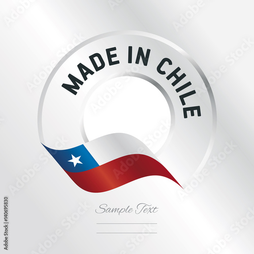 Made in Chile transparent logo icon silver background