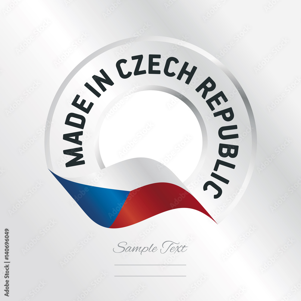 Made in Czech Republic transparent logo icon silver background Made in Czech Republic transparent logo icon silver background