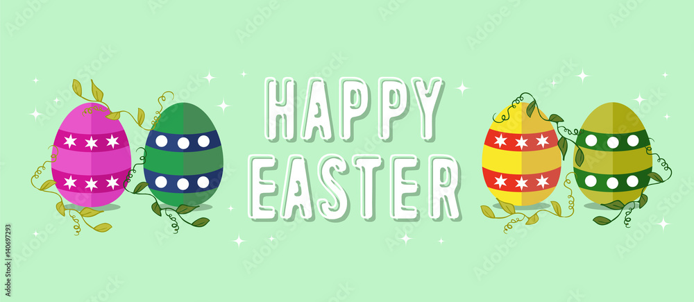 Happy easter spring banner design for celebration Happy easter spring banner design for celebration