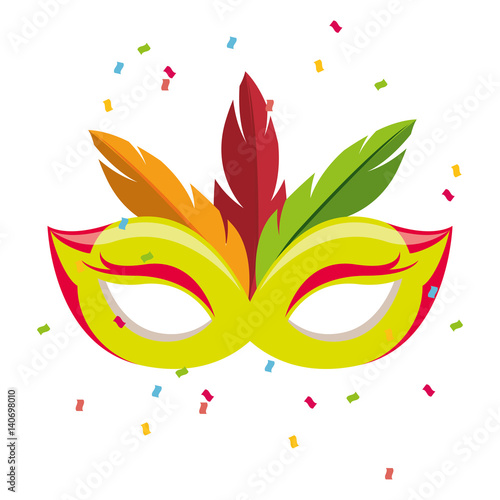 carnival mask isolated icon vector illustration design