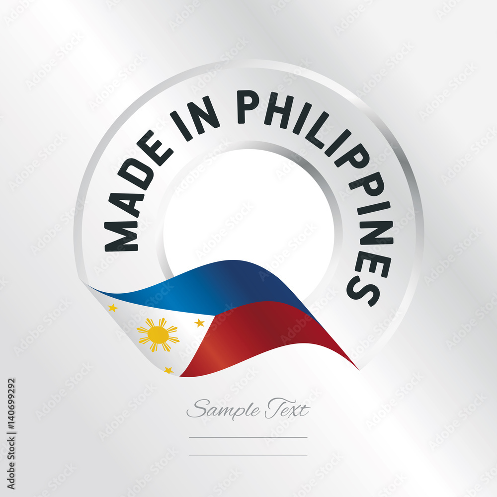 Made in Philippines transparent logo icon silver background Made in Philippines transparent logo icon silver background