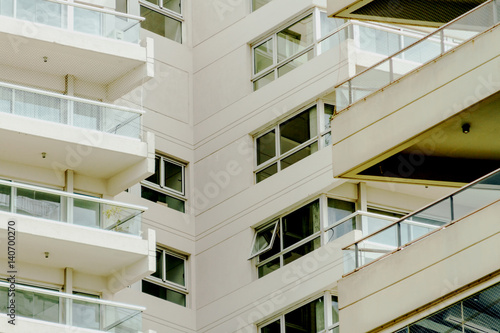 Residential building seen from below