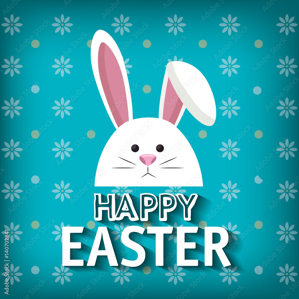 cute rabbit happy easter vector illustration design cute rabbit happy easter vector illustration design