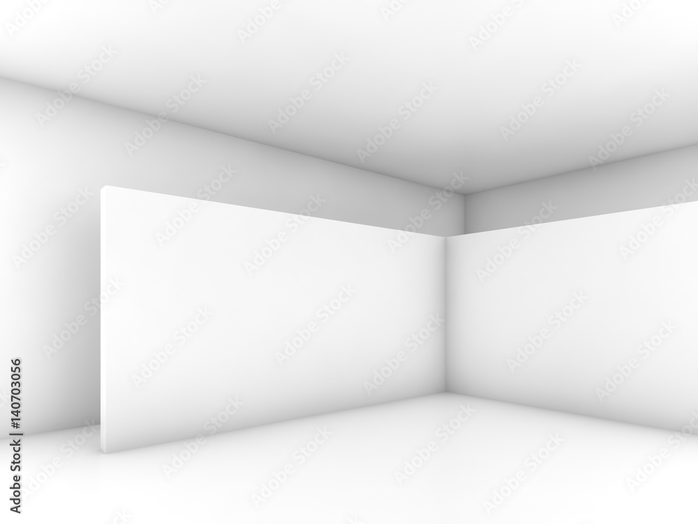 Fototapeta premium Abstract white empty interior, 3d design