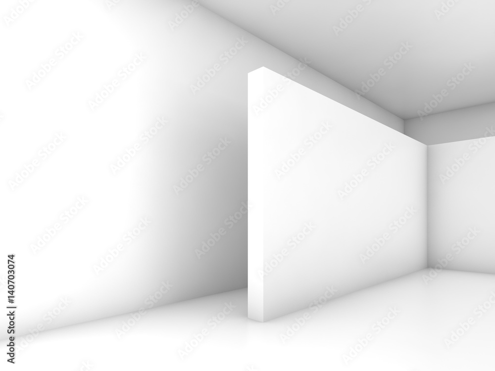 Abstract white empty interior, 3d design Abstract white empty interior, 3d design