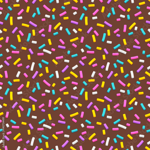Seamless pattern with many decorative sprinkles