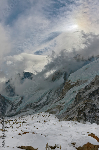 View of Everest region in case of bad weather - Nepal