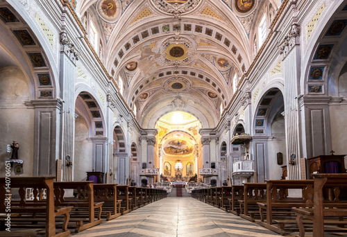 Interior of Bosa Cathedral  Duomo di Bosa  province of Oristano  Sardinia region  Italy