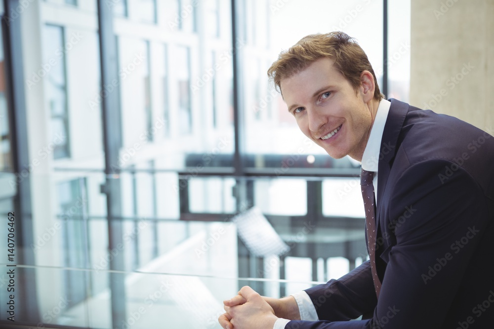 Fototapeta premium Businessman sitting in the office