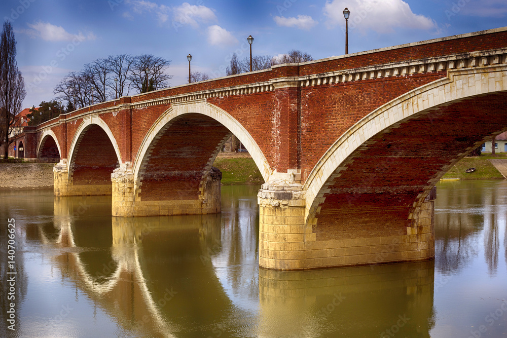 Fototapeta premium Old bridge in Sisak, Croatia