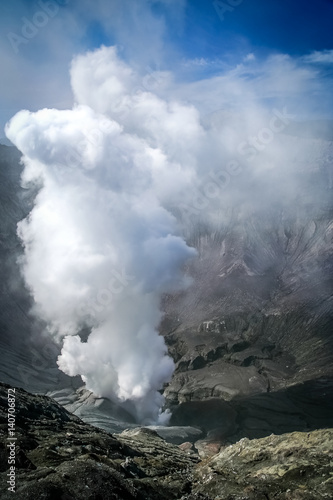 Smoking Bromo crater