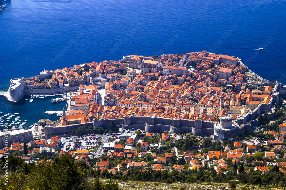 Fototapeta premium UNESCO Weltkulturerbe, Dubrovnik, Kroatien, Süddalmatien