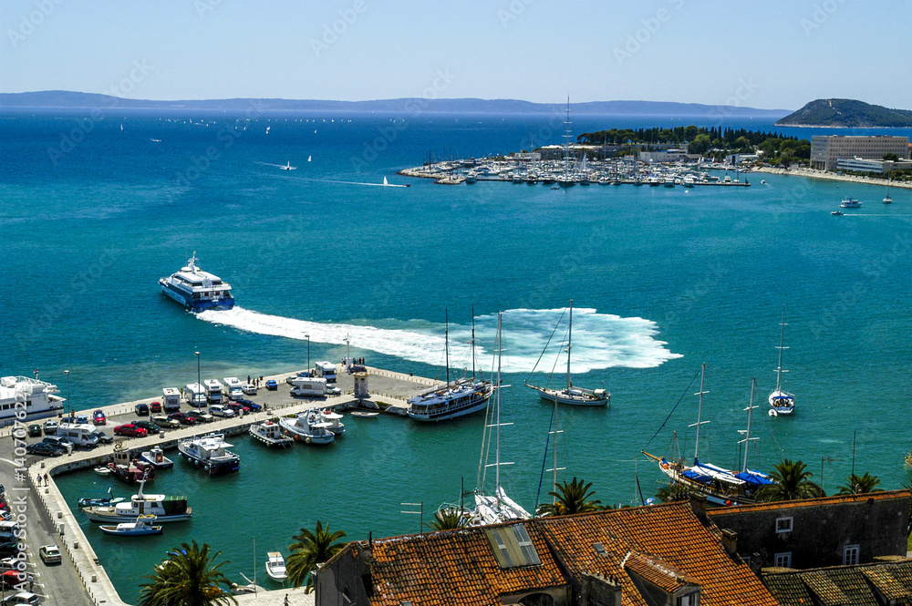Split, Hafenbucht, Kroatien, Dalmatien