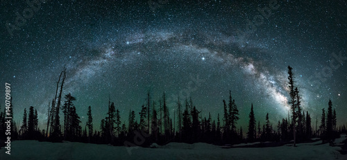 Milkyway Galaxy arching over Utah's Dixie National Forest photo