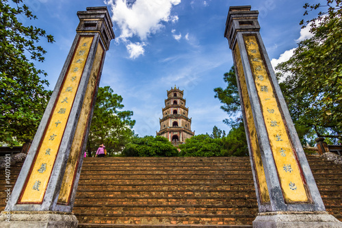 September 30, 2014 - Thien Mu pagoda in Hue, Vietnam